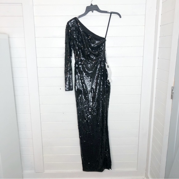 MacDuggal One Shoulder Sequin Gown 10788 - Picture 5 of 9